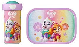 Mepal - Set da Pranzo Campus - Set da Pranzo per Bambini con Bicchiere e Porta Pranzo - Set da Pranzo per la Scuola - Lavabile in Lavastoviglie e senza BPA - 300 ml + 750 ml - Paw Patrol Girls,