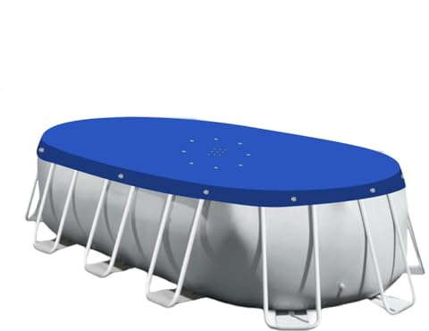 Linxor - Bâche de Protection réversible 4 Saisons pour Piscine Hors Sol - 150 GSM - Bleu et Gris - Plusieurs Formes et Tailles