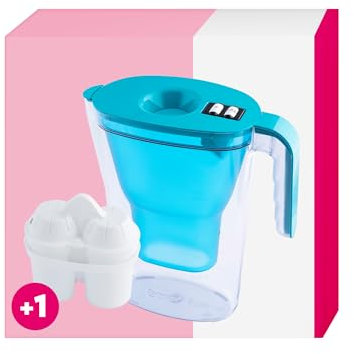 BWT Filtre à eau Homeside Pétrole 1,3l | Filtre avec 1 cartouche d'eau filtrée douce | Filtre pour eau potable | Filtre le calcaire, le chlore, le plomb et le cuivre