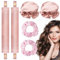 Locken Ohne Hitze, Heatless Curls Band, Lockenwickler Über Nacht mit Haarkappen, Satin Heatless Hair Curler Set of 6 Hair Roller für Kurzes und Langes Haar