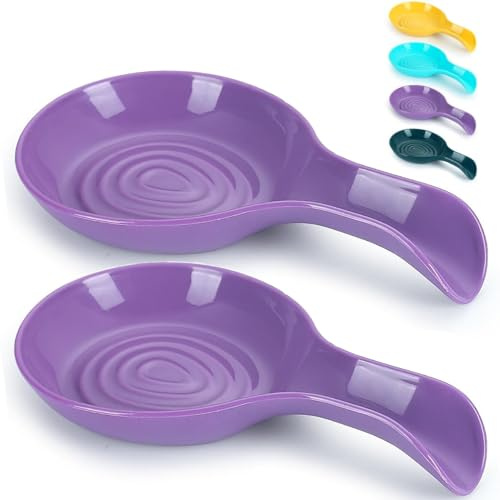 Kyraton Löffelablage 2-teiliges Set, Kochlöffelhalter,Kunststoffe Küchenutensilienhalter Für Löffel, Zangen, Spatel, Löffelständer Für Kochfeld, Löffelhalter, Spülmaschinenfest