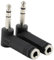Greluma 2 pièces Adaptateur Audio stéréo mâle 6,35 mm à Angle Droit vers Femelle 6,35 mm, Prise TRS 1/4 à 90 degrés vers Prise Jack 1/4 pour mixeur de Guitare électrique, Haut-Parleur, KTV