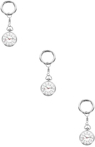 WRITWAA 3stücke Kreative Schwesternuhr Mit -Funktion Praktische Taschenuhr Mit Schlüsselanhänger Für Pflegekräfte Und Ärzte Präzise Quarzbewegung Tragbar Und Robust