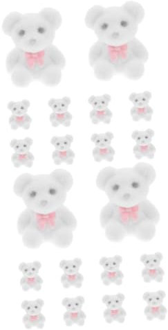 TOYANDONA 20stücke Mini Flockenbären Miniatur-Dekorationen Für Hochzeiten Und Partys Tischdeko Für Und -projekte