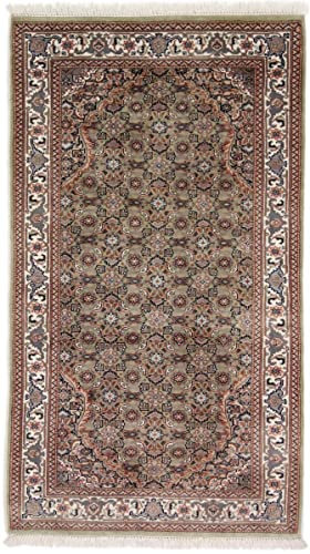 Nain Trading Indo Bidjar 90x163 Handgeknüpft Orientteppich Läufer Teppich Wolle Indien