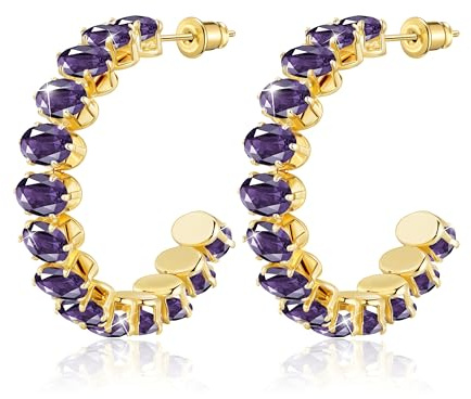 Linawe Pendientes tipo argolla de acero inoxidable para mujer, pendientes llamativos, hipoalergénicos, grandes, modernos, disponibles en oro y plata