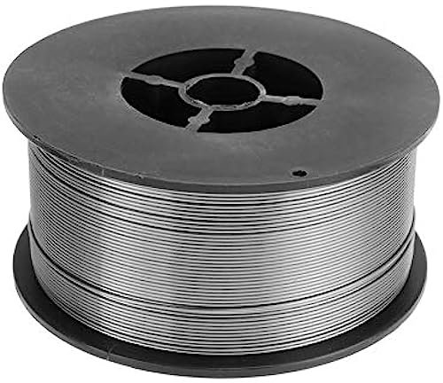 1 alambre de soldadura de 0,9 mm, 1 kg, sin gas, alambre de soldadura Mig con núcleo de fundente, para soldar, color plateado