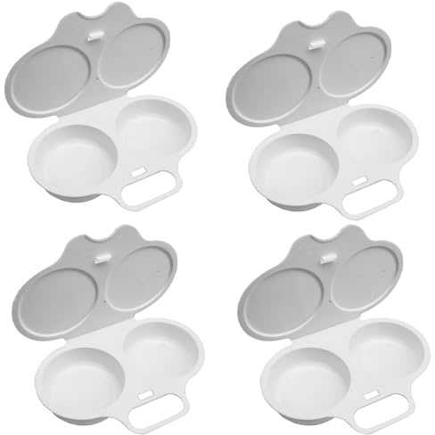 Cuociuova in camicia per microonde – Coppe per uova in camicia | Macchina per uova in camicia antiaderente | Macchina per uova in camicia | Cuocere a vapore per uova in camicia | Capacità 2 uova per