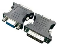 Adaptateur - dvi-i 24+5 mâle vers VGA Femelle, Couleur Noire, Permet de connecter Entre Les appareils, idéal pour convertir des signaux vidéo.