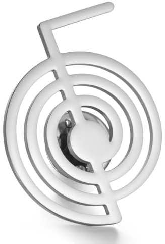 Dreamtimes Cho Ku Rei Reiki Broche Broche élégante en acier inoxydable Guérison spirituelle Bijoux Énergie Symbole Pendentif pour méditation Yoga et cadeaux holistiques