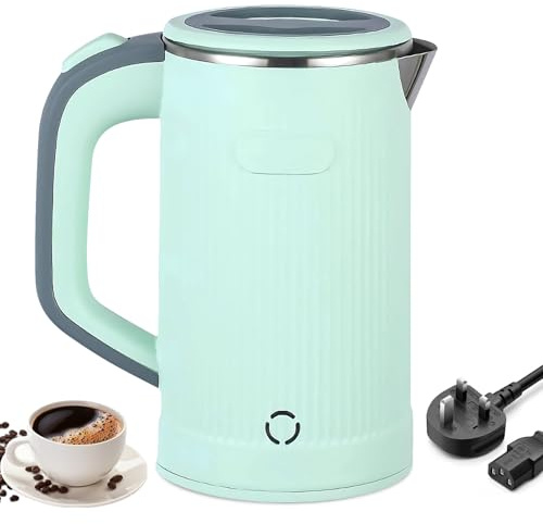 800ml Travel Kettle, Low Wattage Kettle, Small Electric Kettle with Dry-Boil Protection, 5-Minute Fast Boil, for Caravan, Motorhome, Bedroom, Office, Hotel
