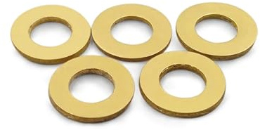 Junta de sellado de arandela plana de latón, junta de manguera de agua, junta de sellado gruesa, arandelas de anillo surtidas for tubería de grifo, manguera de agua(50pcs M6x12x0.8)