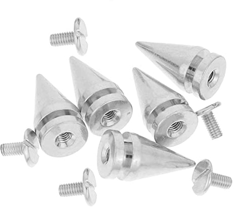 LALAFINA Rivets Cône Punk Solide pour Vêtements en Alliage Argenté 5pcs Installation Facile pour Projet DIY Créatif sur Chapeaux et Chemises