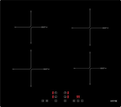 Electric Hob - Induction Hob, 60cm Built In, 4 Cooking Zones, Sleek Black Glass Surface, Intuitive Touch Control Panel, Child Lock, Perfect For Modern Homes - C01IH60E28