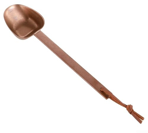 Gdfnmogo Cuchara medidora de acero inoxidable para café molido, cuchara de grado alimenticio 304 con diseño triangular, cucharadita compacta para cocina, cafetería, de color oro rosa