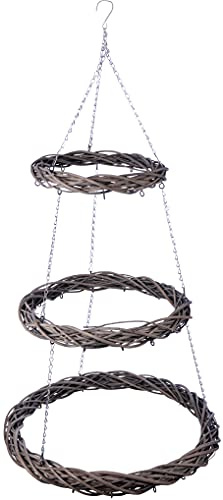 matrasa 3er Weidekranz schmückbar - Kranzetagere Kranzampel - Idealer Weihnachtsbaum Ersatz