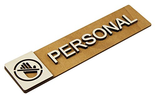 Manschin-Laserdesign WC Schild Echtholz Holz Edel Piktogramme Toilette Toilettenschilder Türschild Damen Herren (Personal)