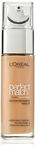 L'Oréal Paris Make up, Flüssige Foundation mit Hyaluron und Aloe Vera, Perfect Match Make-Up, Nr. 8.5.D/8.5.W Toffee, 30 ml