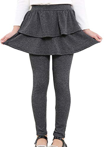 RieKet Leggings para niña con falda tutú para niños - gris - 6-7 años
