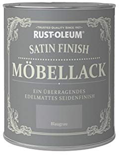 Rust-Oleum Satin Finish Möbellack, Shabby Chic, Vintage-Stil, Edelmattes Seidenfinish, 750ml (Blaugrau)