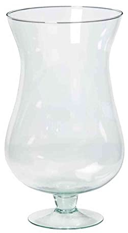 INNA-Glas Pokalvase KOFFI aus Glas, mit Fuß, klar, 30 cm, Ø 16 cm | Tischvase