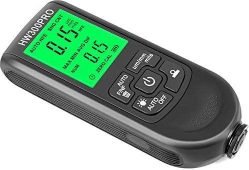 Eummy Lackdickenmessgerät für emumische Fe/nfe Dicke Sonde Professionelle Lacktiefentest für Auto (Schwarz)