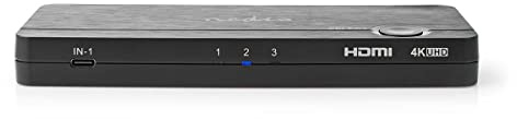 NEDIS Convertitore HDMI ™ | USB-C™ Femmina / 2x ingresso HDMI ™ / 4x USB A Female | 1x HDMI™ Output | Direzione unica | 4K@60Hz | 18 Gbps | ABS | Antracite