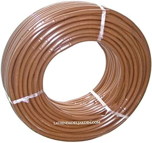 Suinga - 100 m tuyau d'arrosage par goutte 16 mm marron, goutteurs tous les 33 cm