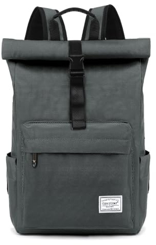 TANTOMI Rucksack Damen Herren, Rucksack Laptop Tasche 15,6 Zoll, Laptop Rucksack Damen Herren weit öffenbar, Rolltop Rucksack wasserdicht,Backpack Daypack für Schule,Fahrradfahren,Freizeit und Reise.