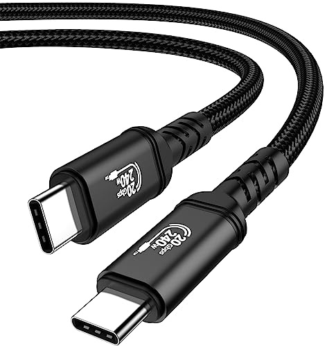 Cable USB C 2m, 240 W USB 3.2 Gen 20 Gbps Transferencia de Datos PD Carga Rápida Tipo-C, 4K Video Monitor Compatible Con iPhone 15 Pro Max, MacBook Pro, Galaxy S23/S22, Tablet Laptop
