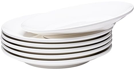 Vikko Dinner Plate, Set of 6 White Plates, Ceramic Dinner Plates Set, Stackable 11 Inch Extra Large Dinner Plates for Every Day and Special Occasion, Restaurant Style, Dishwasher Safe, Microwave Safe