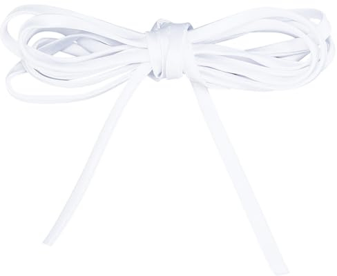 WEBEEDY 2 Stück Damen-Raffhalter Damen-Hochzeitskleid-Schlaufen Brautkleid-Korsett Satinband Verstellbare Passform Schnürung Weiße Träger Für Hochzeitskleid Reißverschluss-Ersatz Oder Knöpfe
