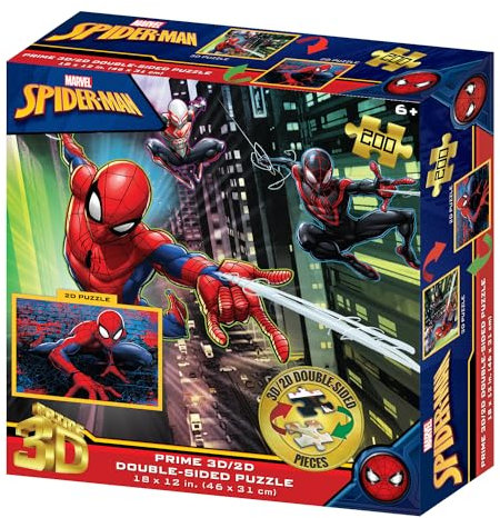 Prime 3D Ltd Spiderman-3D-Puzzle, 200-teiliges Puzzle, Linsenraster-Design, Superhelden-Puzzle für Erwachsene, 45,7 x 30,5 cm, Marvel-Themenpuzzle für Zuhause und Geschenk