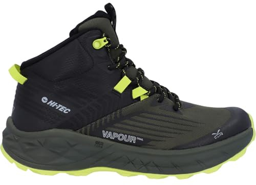 Hi-Tec Fuse Trail Mid promenadstövlar för män, Svart, 44 EU