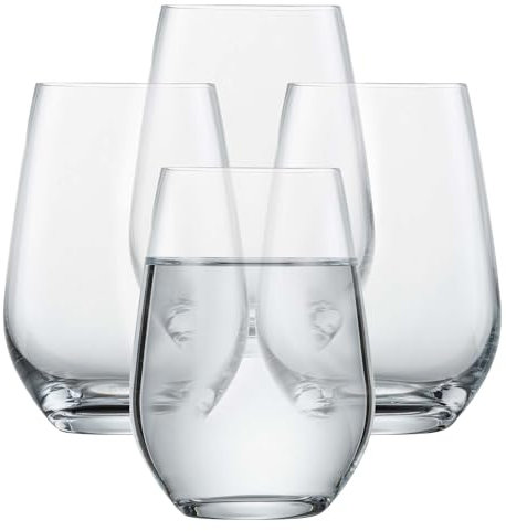SCHOTT ZWIESEL Bicchiere da acqua Forté (set di 4), bicchieri versatili, bicchieri in cristallo Tritan lavabili in lavastoviglie, Made in Germany (art. 123618)
