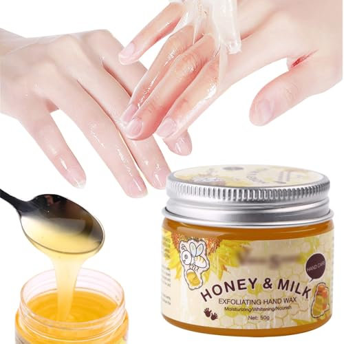 50G Honey Milk Hand Care Mask, Wax Hand Mask Hand Care Mask, Hand Masks For Dry Hands Repair, Mild Caring Whitening And Moisturizing Nourishing Soft And Delicate Texture Hand Care Moisturiser Cream