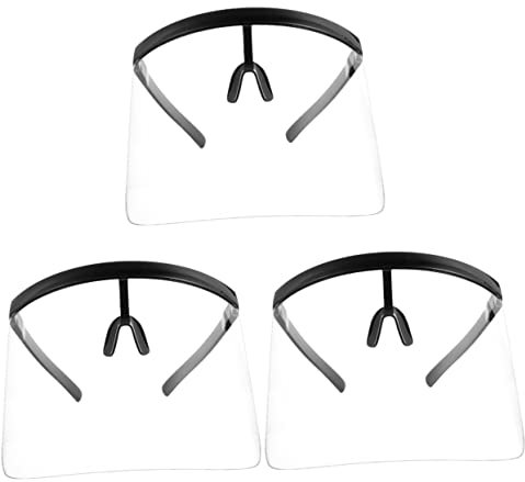 Hoement 3 Stk Sonnenmaske Kreative Sonnenbrillenbrille Transparente Gläser Schutzabdeckung Für Das Gesicht Zum Schleifen Klare Gesichtsmaske Antibeschlag-spiegelscheibe Klare Gläser