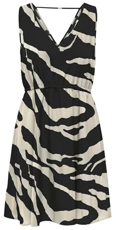 Onlnova Life Elite Sara AOP - Vestido de Tanga, Negro, M