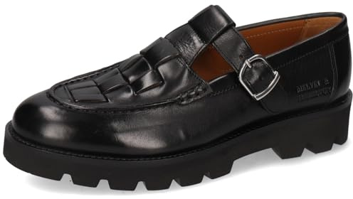 Melvin & Hamilton Jade 14, Mocasín Monkstrap Mujer, Negro, 38 EU