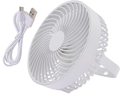 Cabilock 4 Pz ventilatore usb ventole usb ventilatore portatile per carrozzina portatile tenuto in mano con luce notturna da scrivania plastica bianca