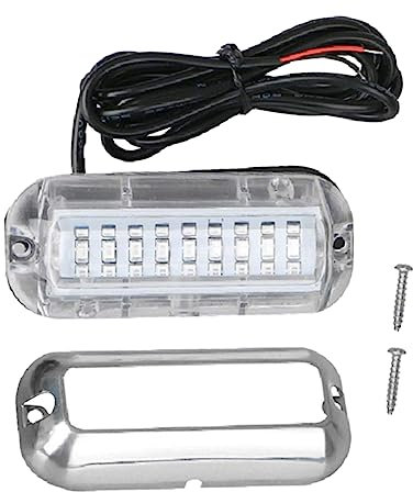 Toyvian Navigationsleuchte Mit Blauem Licht Wasserdichte Led-unterwasserbeleuchtung Für Boote Und Schiffe Led-lichter Mit Breitem Abstrahlwinkel Und Stoßfestem Edelstahlgehäuse