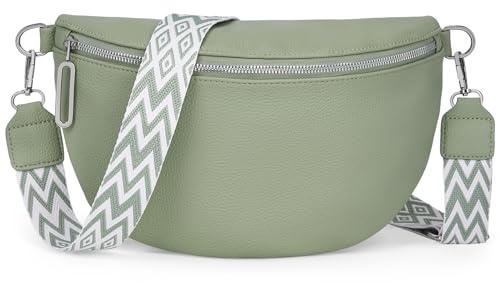GSenhui Bauchtasche Damen Groß Umhängetasche Frauen Crossbody Bag Veganes Leder Gürteltasche Klein Handtasche für Reisen Wandern