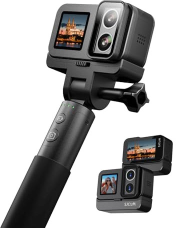 SJCAM SJ20 Fotocamera Sportiva 4K Dual Lens - 8H Selfie Stick, Super Night, Supporto Magnetico, HDR, 8X Zoom, Subacquea per Viaggi, Moto & Outdoor
