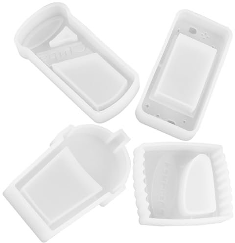 Angoily 4 Piezas Molde de Silicona para Hacer Colgantes de Bolsas Moldes DIY Movediza para Manualidades Dulces Botellas de Bebidas de Cristal