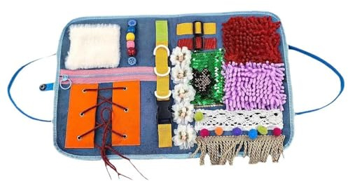 Couverture sensorielle pour personnes âgées avec perte de mémoire - Tapis tactile plié - 30 x 48 cm - Thérapie Alzheimer et démence
