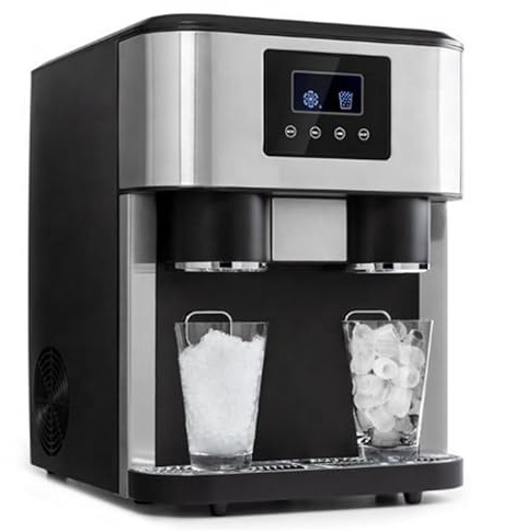 Máquina De Hielo 3 En 1 Con Panel De Control Lcd, Gran Capacidad De 1,8 L, Salida De 15 Kg/24 H, Admite Cubitos De Hielo, Hielo Picado Y Agua Helada, Adición De Agua Manual O Automática, Ideal Para E