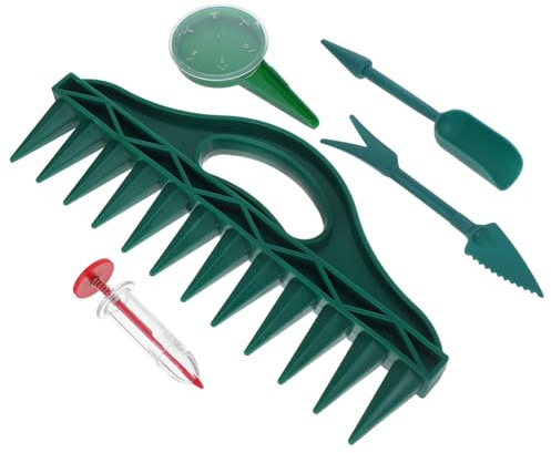Toddmomy Kit de Semis Portable avec Distributeur et Poinçon Outil de Jardinage pour Plantations Précises de Carottes Laitues et Légumes Adapté Aux et Cultures Denses