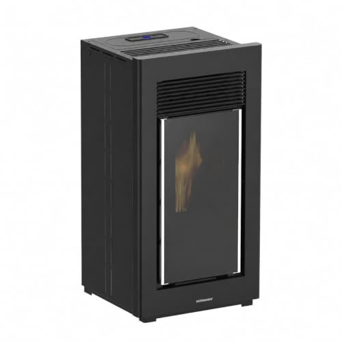 Estufa de Pellets 11 kW ZANTE Negra Autolimpiante hasta 90 m²