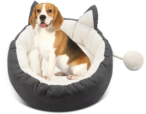 PETCUTE Katzenbett rund katzenkorb katzenhaus katzenkörbchen Haustierbett warme Katzenbett