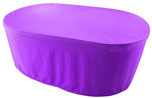 Premium Housse de Protection Bâche Imperméable Ovale 300x100x75 cm Mobilier de jardin housse de table de jardin couvercle de protection couvrant couverture capuche capote 900 D 500 gr ml Lilas